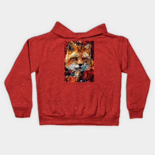 Fox sacred animal vector Kids Hoodie